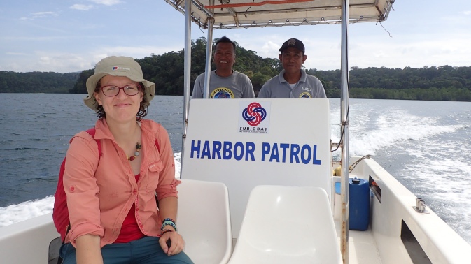 Catching a ride with the harbour patrol