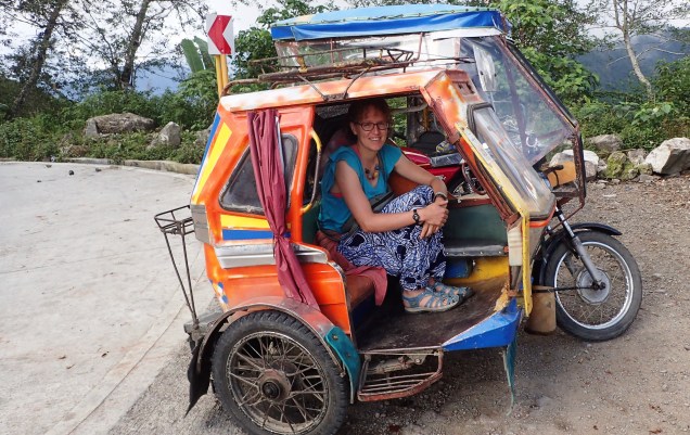 Hair raising tricycle ride in the mountains, Philippines