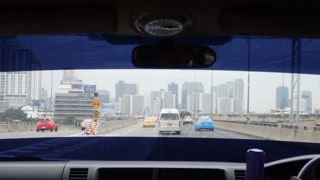 Driving into Bangkok