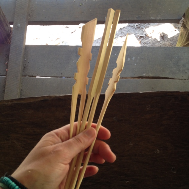 Bamboo carved hair pins